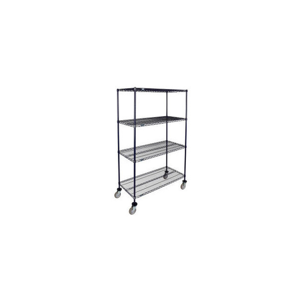 Nexel 4 Shelf Truck Nexelon 42""W x 21""D x 60""H Polyurethane Swivel Casters