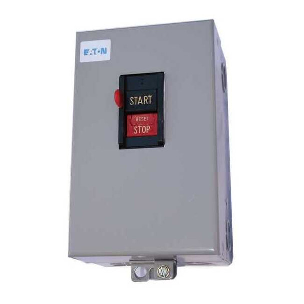 Eaton Manual Motor Starter, NEMA M-0, 3 P, 3 Phase, Push Button, 5 A B100S0CA