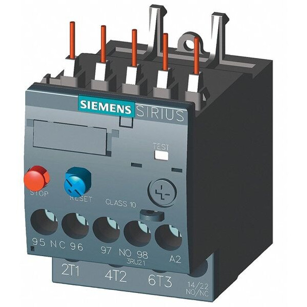 Siemens OverloadRelay, IEC, Thermal, Auto/Manual 3RU21160AB0
