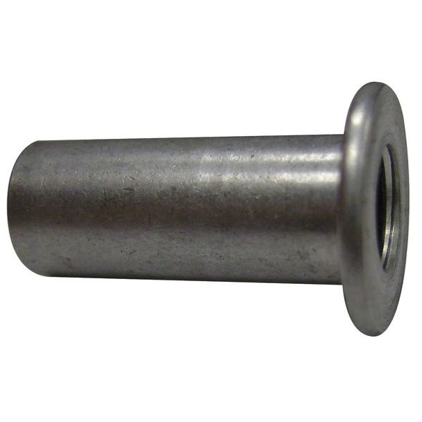 Rivet Nut, 1/4"-20 Thread Size, 0.475 in Flange Dia., 0.627 in L, Steel, 50 PK