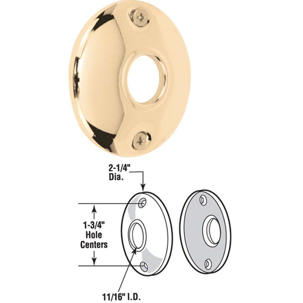 Defender Security 2-1/4 In. Replacement Door Knob Rose E 2282