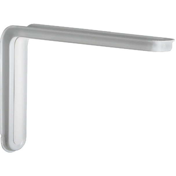 Knape & Vogt Slim-Line 12 In. D. x 7.75 In. H. White Steel L Bracket 215SP WH 12