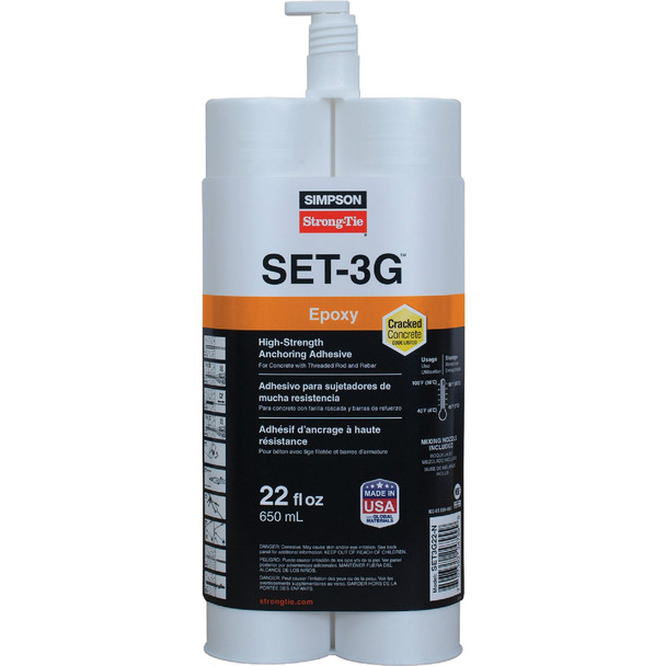 Simpson Strong-Tie 22 Oz. High-Strength Epoxy Adhesive with Nozzle & Extension