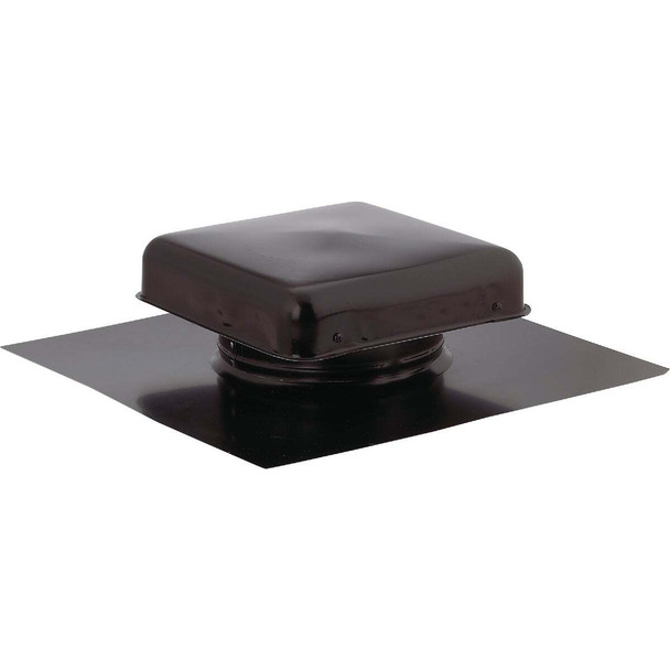 NorWesco 7-3/4" Galvanized Steel Black Static Roof Mount Attic Vent 557059