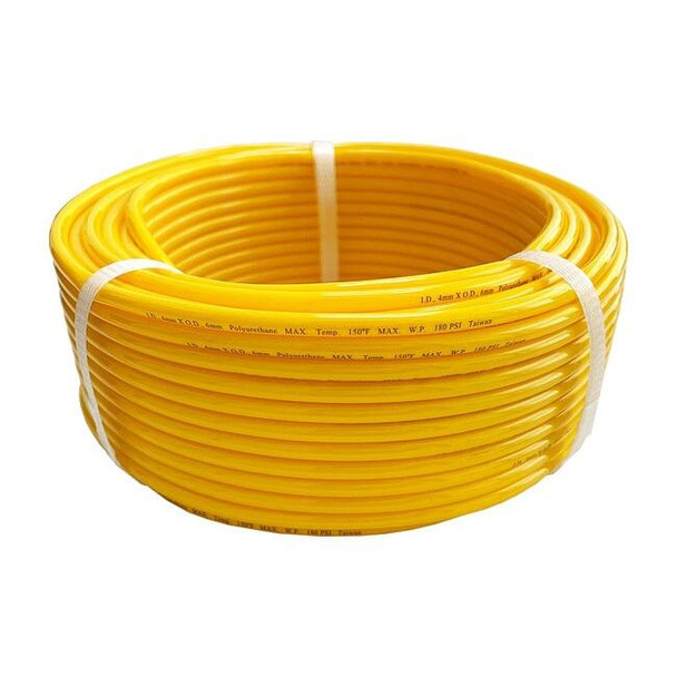 Manufacturer Varies Tubing,6mm OD,180 PSI,100 Ft,Yellow 806FJ3
