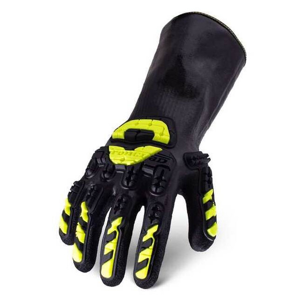 Chemical Resistant Gloves, Black, Gauntlet, M, 8, PR