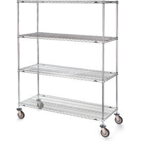 Metro Super Erecta Wire Shelf Truck w/4 Shelves 900 lb. Capacity 72""L x 24""W x