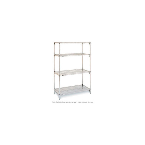Metro 4 Shelf Chrome Wire Shelving Unit Starter 48""W x 18""D x 63""H