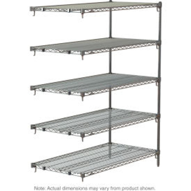 Metro 5 Shelf Chrome Wire Shelving Unit Add On 72""W x 18""D x 74""H