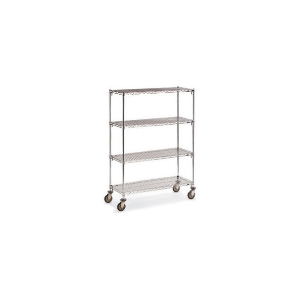 Metro Super Erecta Wire Shelf Truck w/4 Adjustable Shelves 900 lb. Capacity 48""