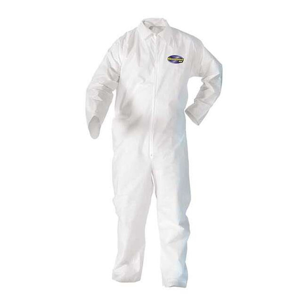 Kleenguard Disposable Coveralls,XL,White,SMMMS,PK24 49004