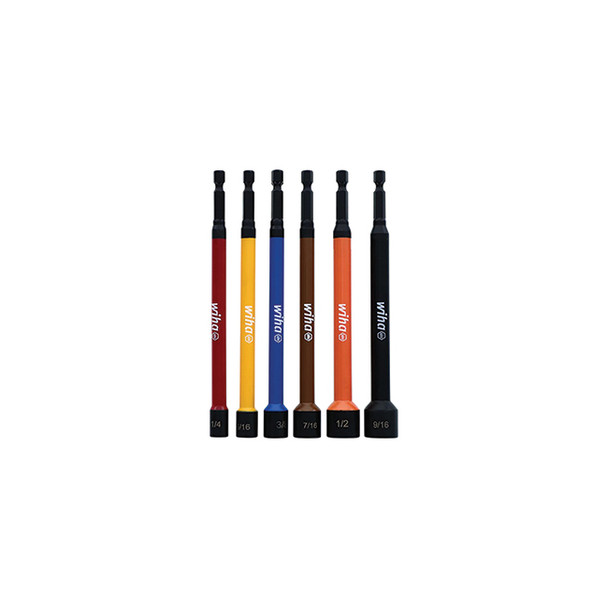 6 Piece Color Coded Magnetic Nut Setter SAE Set 70486