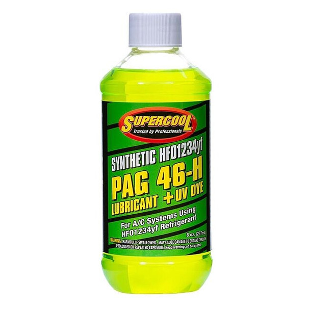 Supercool AC Refrigerants and Lubricant,8 oz,Green 27262D