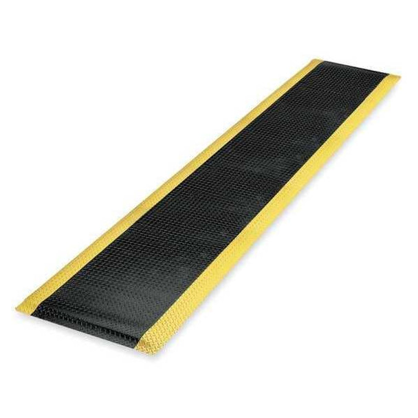 Notrax Antifatigue Runner,Black,YllwBrdr,3x30ft 479C0036YB
