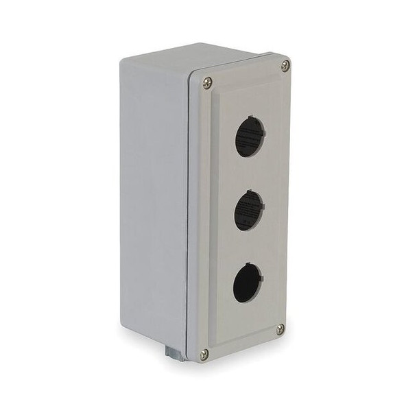 Schneider Electric Pushbutton Enclosure,30mm,3 Hole,Plastic 9001SKY3