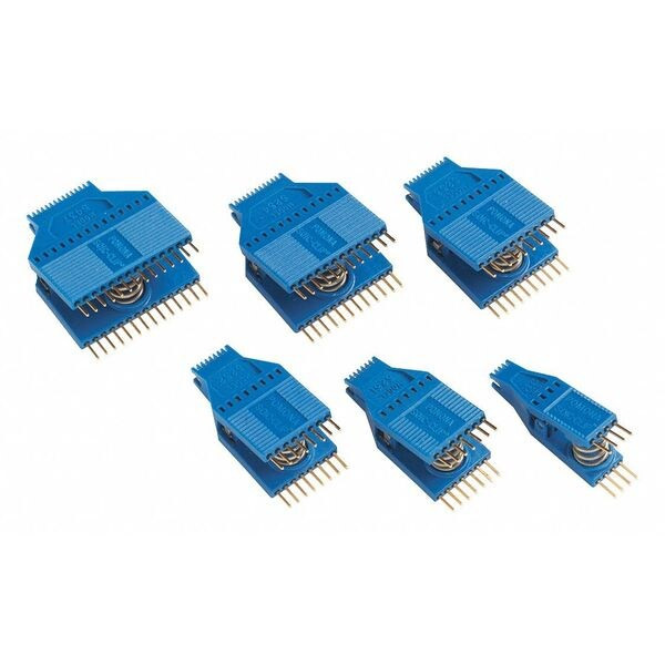 Pomona Electronics Test Clip Set,Blue,300 Vrms 5514