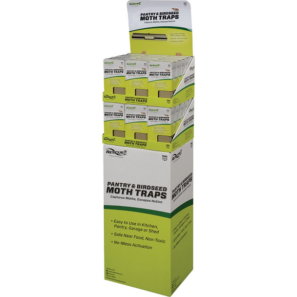 Rescue Glue & Pheromone Birdseed Moth Trap Display (30-Count) PMT2-FD30