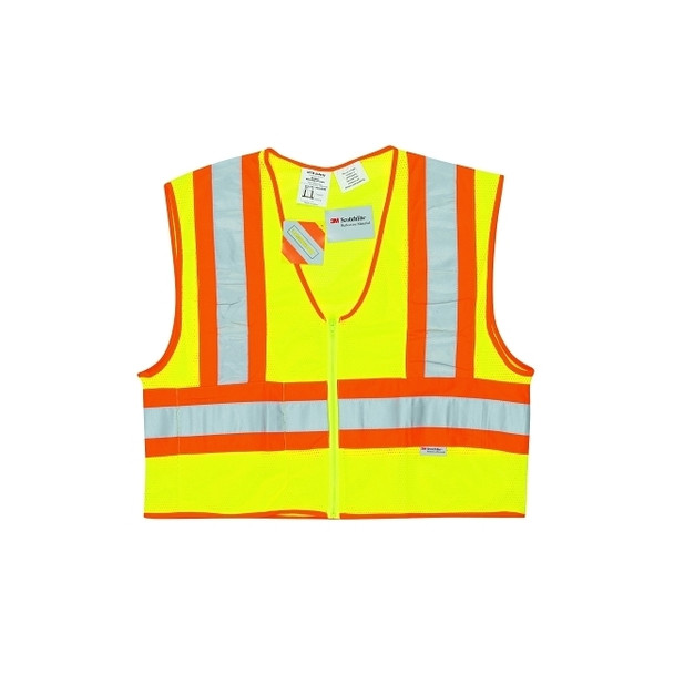 Luminator Class II Flame Resistant Vests, Large, Fluorescent Lime