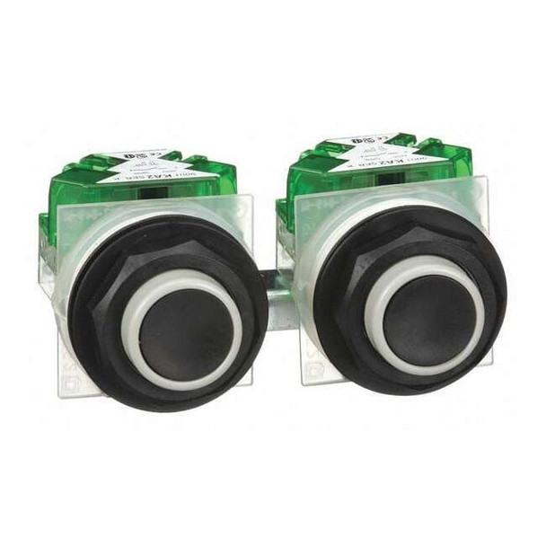 Square D PendantPushButton,Non-Illum,Black,2NO 9001SKRU1