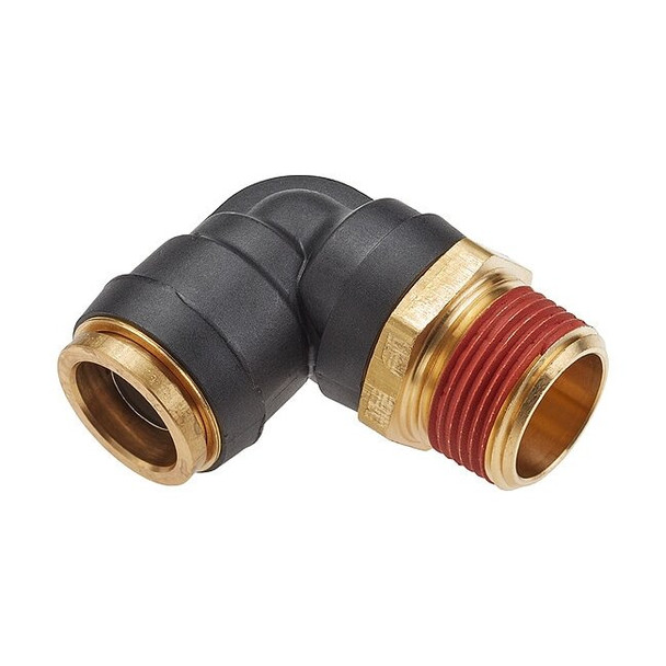 Legris Swivel Elbow, Brass, Black VS369PTCR-8-6