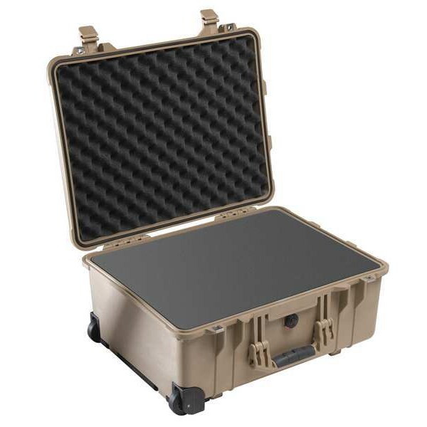 Pelican Desert Tan Protective Case, 22"L x 17.92"W x 10.42"D 1560