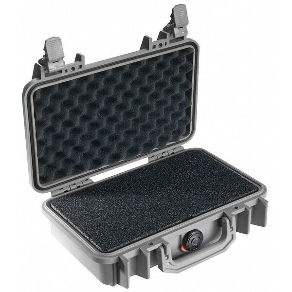 Pelican Silver Protective Case, 11.64"L x 8.34"W x 3.78"D 1170