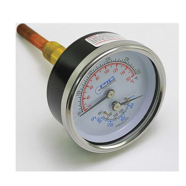 Teledyne Laars Temperature/Pressure Gauge,70-250 Deg. F RA0079000