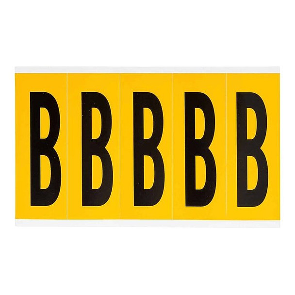 Brady Letter Label, B, 5inHx1-3/4inW, No. Cards 1 1560-B