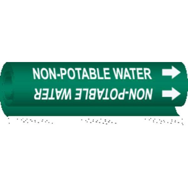 Brady Pipe Marker,Non-Potable Water, 5843-II 5843-II