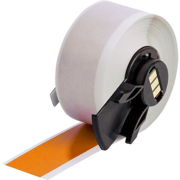 Brady ContinuousLabelStock,Orange,Gloss,1inW M6C-1000-595-OR