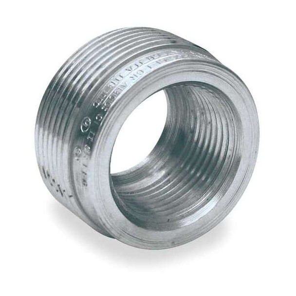 IMC Reducing Bushing, 1-1/2 in x 1 in, Threaded, Steel, Zinc Plated, Gray