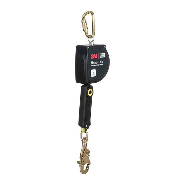 NANO-LOK(R) Self Retracting Lifeline, 20 ft. Length, Snap Hook, Steel, 1 Leg(s)