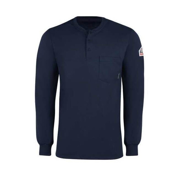 Men's Flame-Resistant Henley Shirt, 8.9 cal/sq cm, S, Excel FR(R)