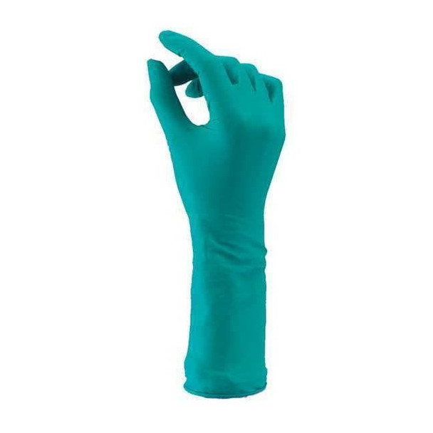 Sterile Cleanroom Gloves, 5 ISO Class, Nitrile, 12 in L, 5 mil, Green, M, 200 PK