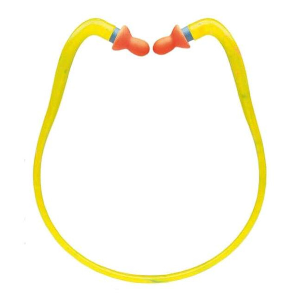 QB1HYG Disposable Vinyl Earplugs, Bell Shape, 27 dB, Orange