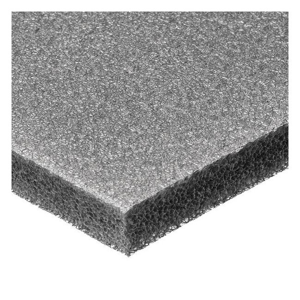 Foam Sheet, Closed Cell, 12 in W, 12 in L, 1 in Thick, Gray