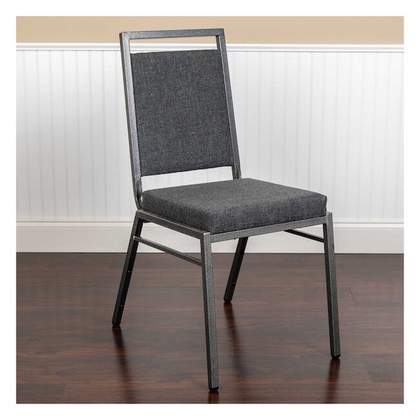 Flash Furniture Dark Gray Banquet Chair,PK2 2-FD-LUX-SIL-DKGY-GG