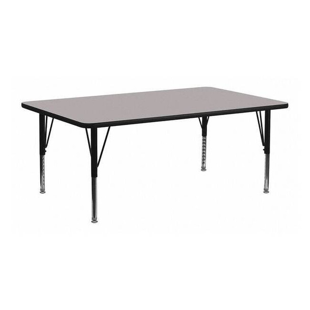 Rectangle Activity Table, 30" W, 72" L, 25.25" H, Laminate, Grey