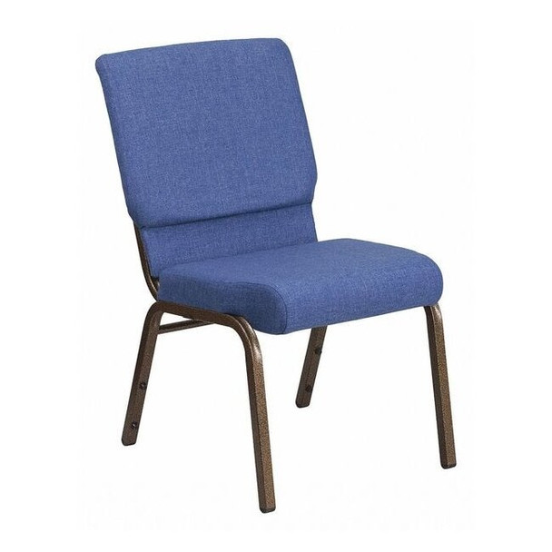 Hercules Church Chair, Blue Back, 19-1/4 in W 25" L 33-1/4" H, Fabric Seat