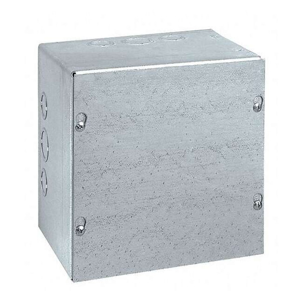 Captive Screws Electrical Enclosures, 4 in H, 4 in D, 4 in W, 1, Steel