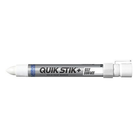 Markal Solid Paint Marker, 6 in L, White, Paint 28880G
