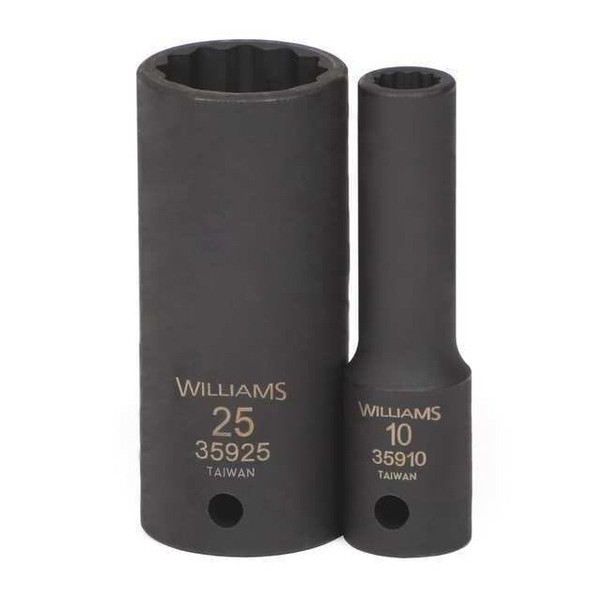 1/2" Drive Impact Socket Black Industrial, Deep 1/2" D,28mm 12Pt