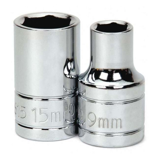 1/2" Drive, 22mm Metric Socket, 6 Points, Standard 1/2" D,6Pt,22mm