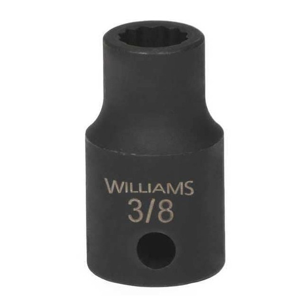 1/2" Drive Impact Socket Black Industrial, Standard 1/2"D,1-3/8",12Pt