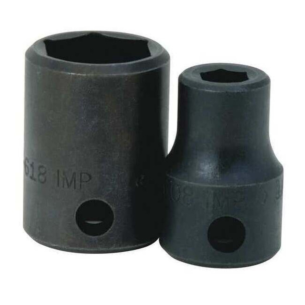 1/2" Drive Impact Socket Black Industrial, Standard 1/2"D,6Pt,1-1/2
