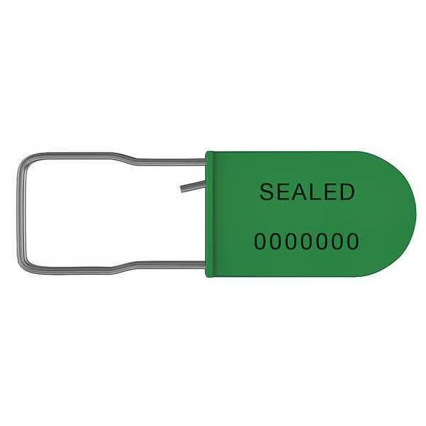 Universeal Padlock Seals,Green,Plastic,PK50 UPAD-S GREEN50