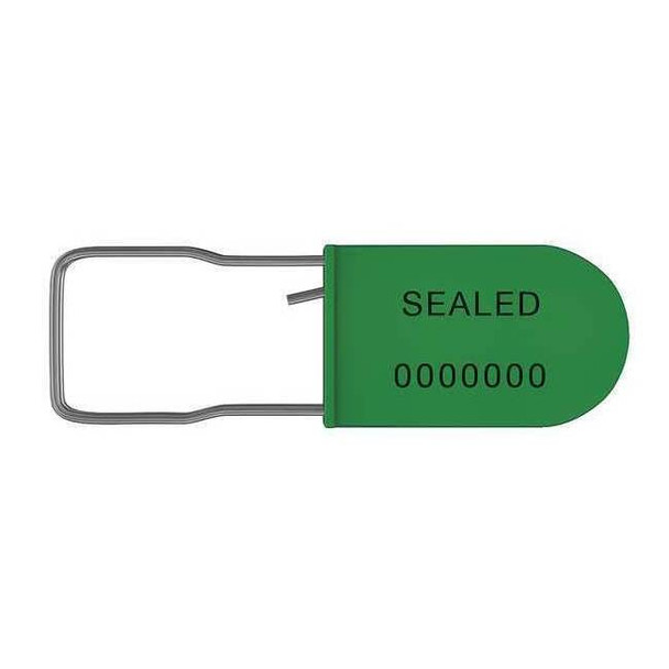 Universeal Padlock Seals,Green,Plastic,PK50 UPAD-S GREEN50