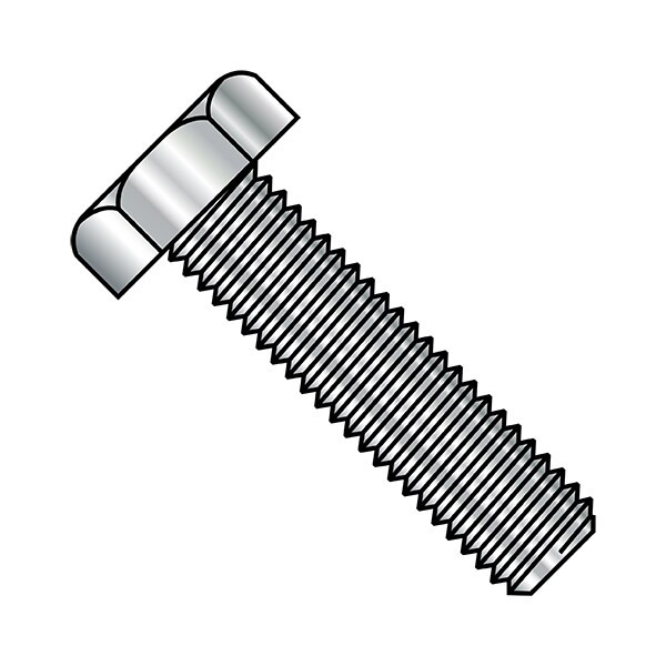 18-8, 1/2"-13 Hex Head Tap Bolt, Plain Stainless Steel, 4 in L, 25 PK