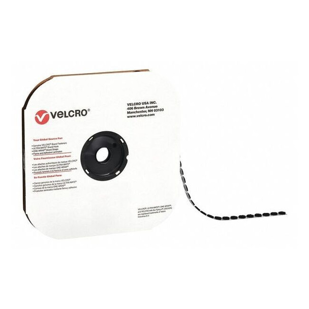 Velcro Brand Tape,Dots,Loop,5/8",Blk,PK1200, Disc, Black, 1200 PK VEL171