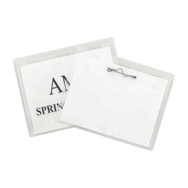 C-Line Products 3" x 4" Pin Style Name Badge Holder Kit, 100/BX 94043